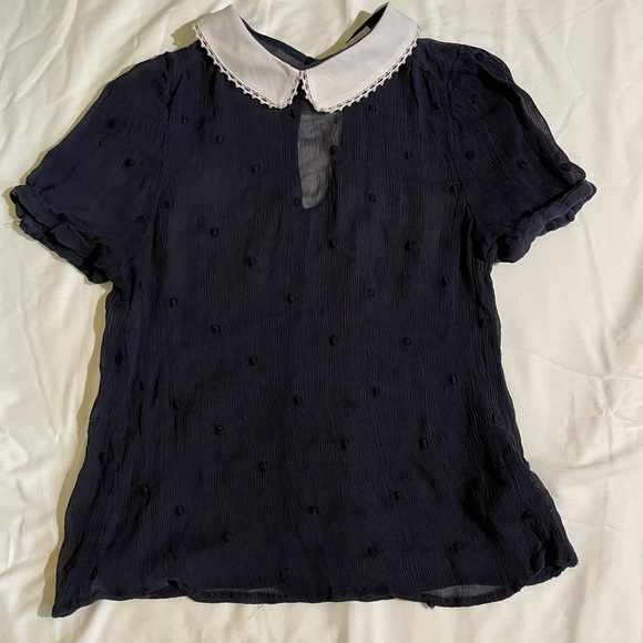 Sheer Polka Dot Blouse - Picture 4 of 7